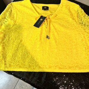 Beautiful yellow lace blouse